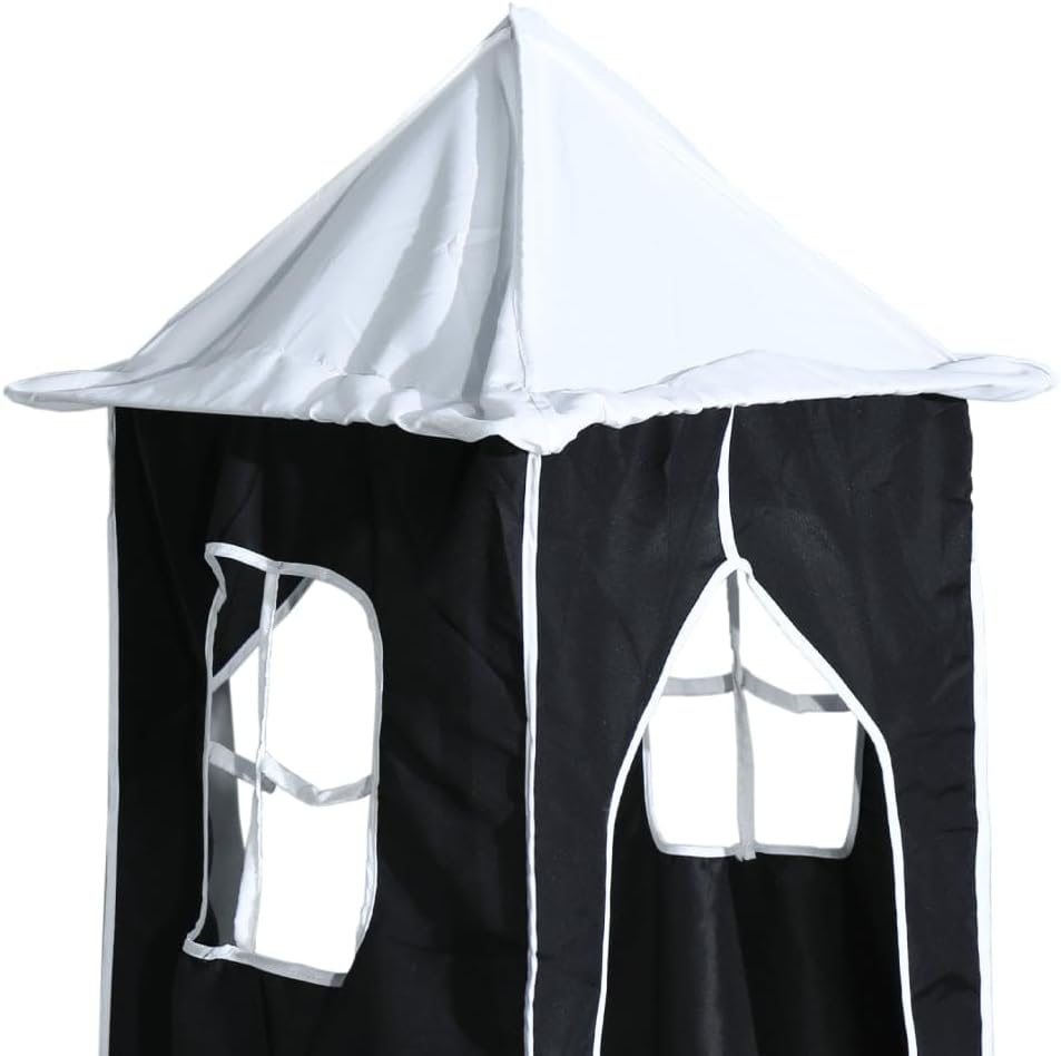 vidaXL Vorhänge, Vorhang Set für Hochbett Spielbett Kinderbett, Bettvorhang mit Tunnel Turm, Spielvo