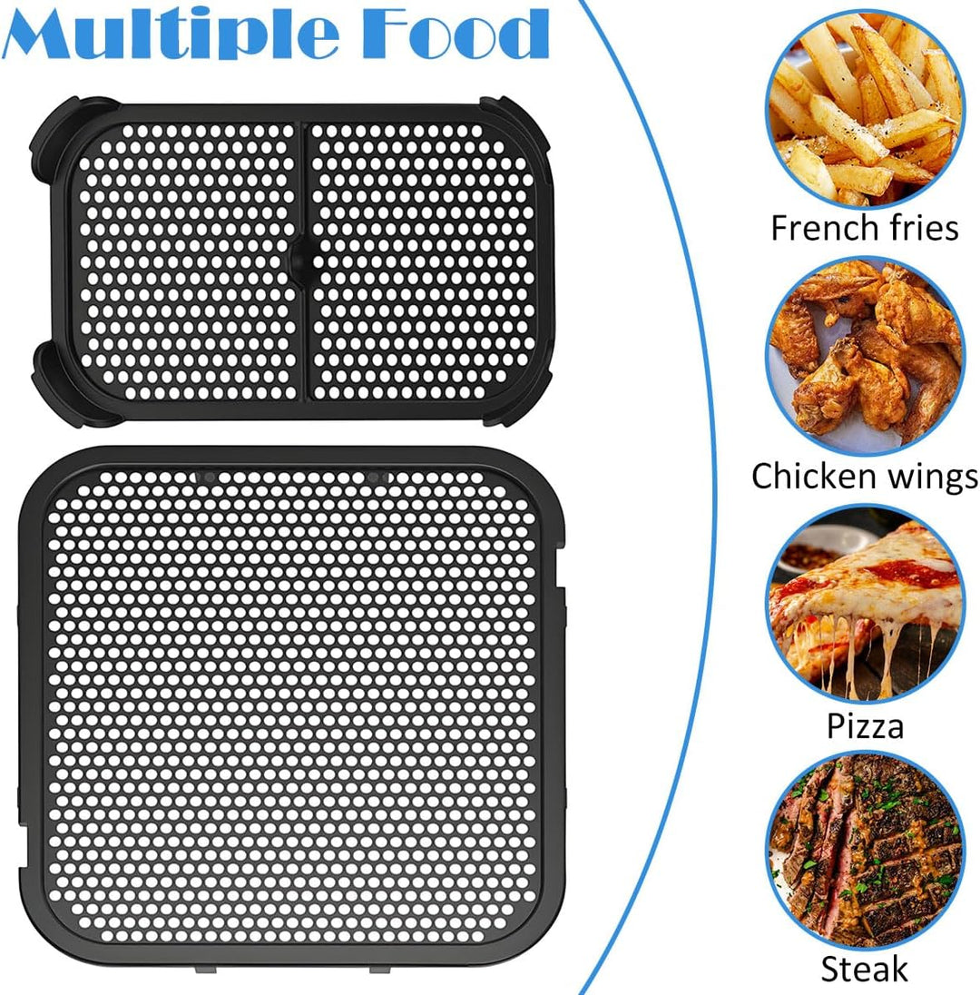 Spritzschutz Zubehörset für Philips Airfryer 3000 Doppelkorb, NA350 NA550 3L/6L Heissluftfritteuse E