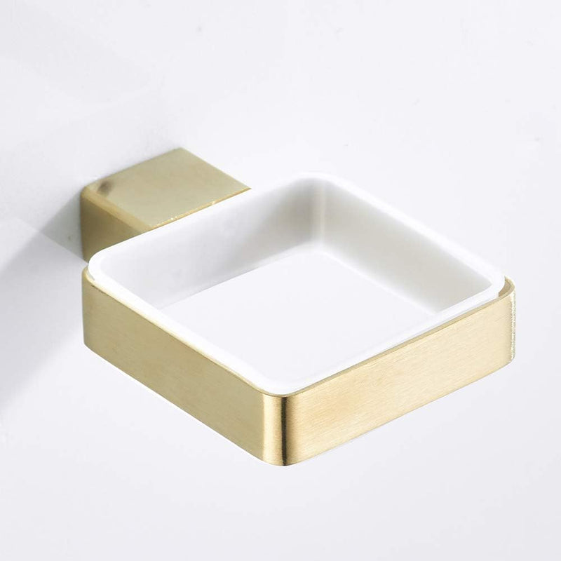 WOMAO Toilettenbürste Gold Edelstahl Wandmontage klobürste Silikon Toilettenbürstenhalter Gebürstet