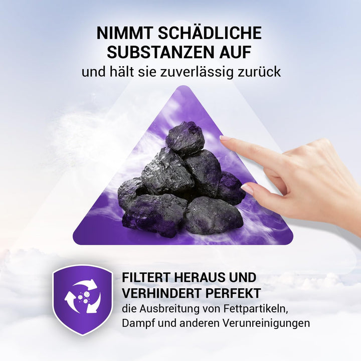 Viоks.pro 2x Aktivkohlefilter Kohlefilter für Dunstabzugshauben 210mm Ersatz für Bosch 00353121 DHZ5