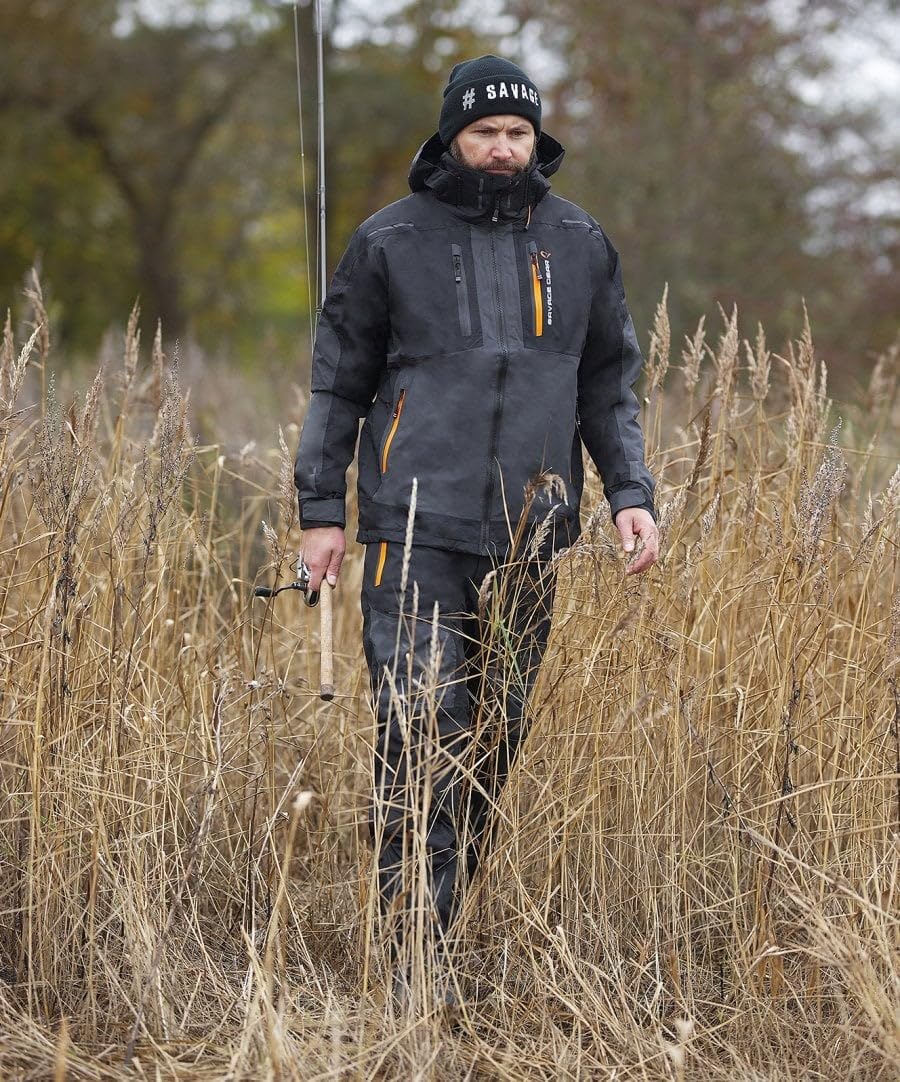 Savage Gear WP Performance Jacket Angeljacke Regenjacke S Schwarz/Grau, S Schwarz/Grau