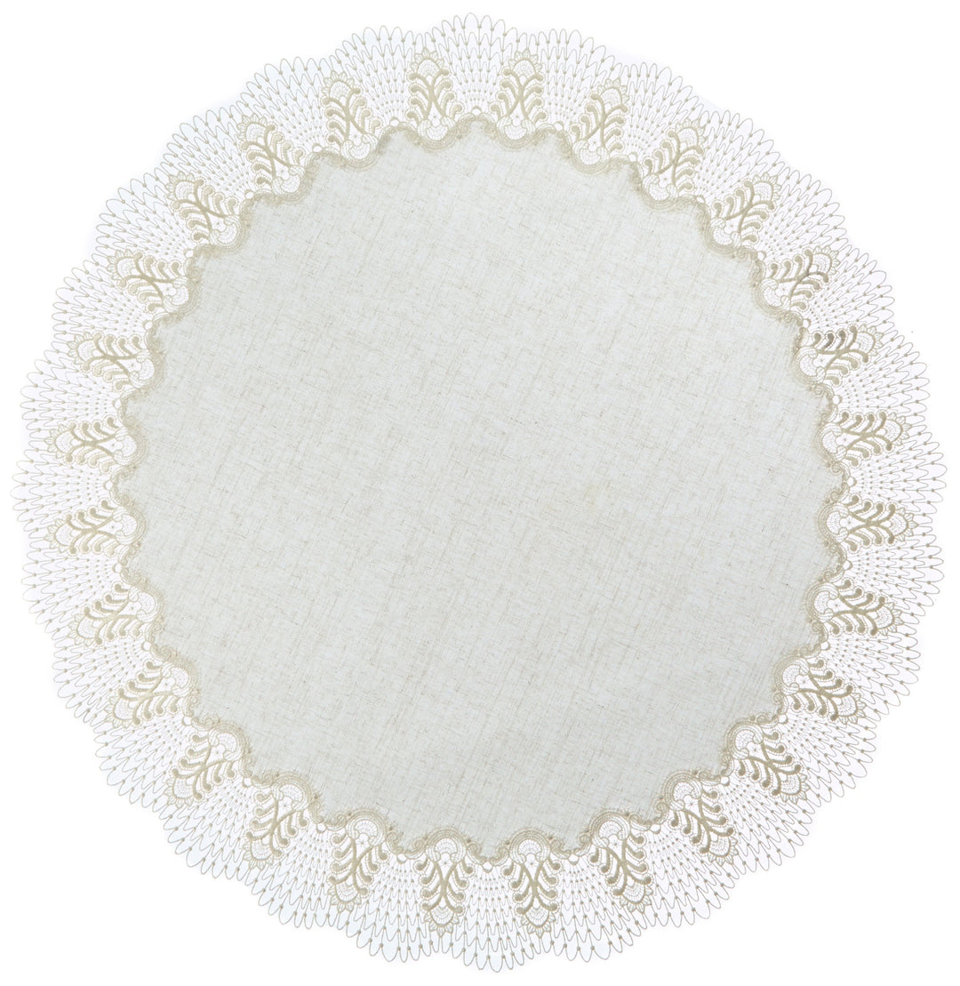 Plauener Spitze by Modespitze 4048L_14_90 Tischdecke Oslo L, Gre 90 cm, rund 90 cm rund, 90 cm rund