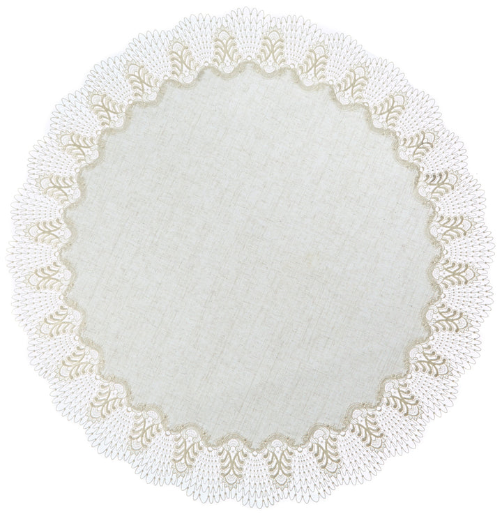 Plauener Spitze by Modespitze 4048L_14_90 Tischdecke Oslo L, Gre 90 cm, rund 90 cm rund, 90 cm rund