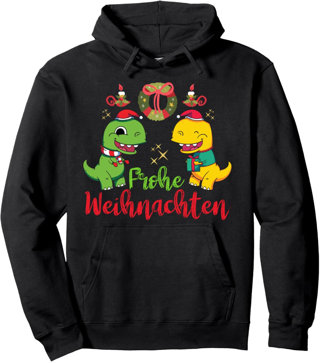 Niedliches Dino Baby Geschenk Frohe Weihnachten T Rex Pullover Hoodie