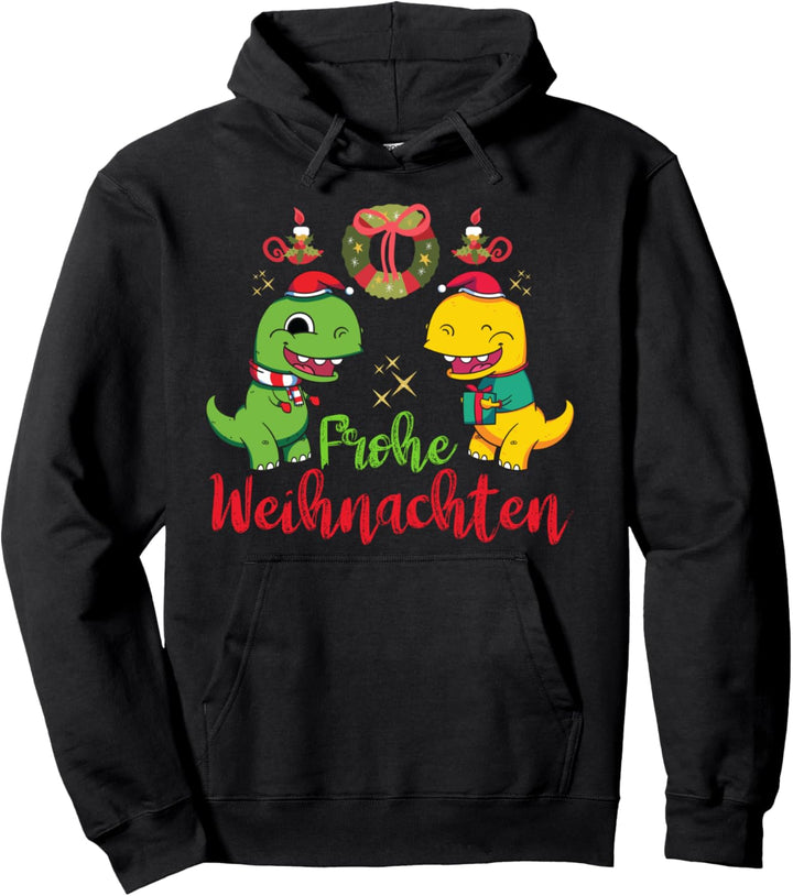 Niedliches Dino Baby Geschenk Frohe Weihnachten T Rex Pullover Hoodie