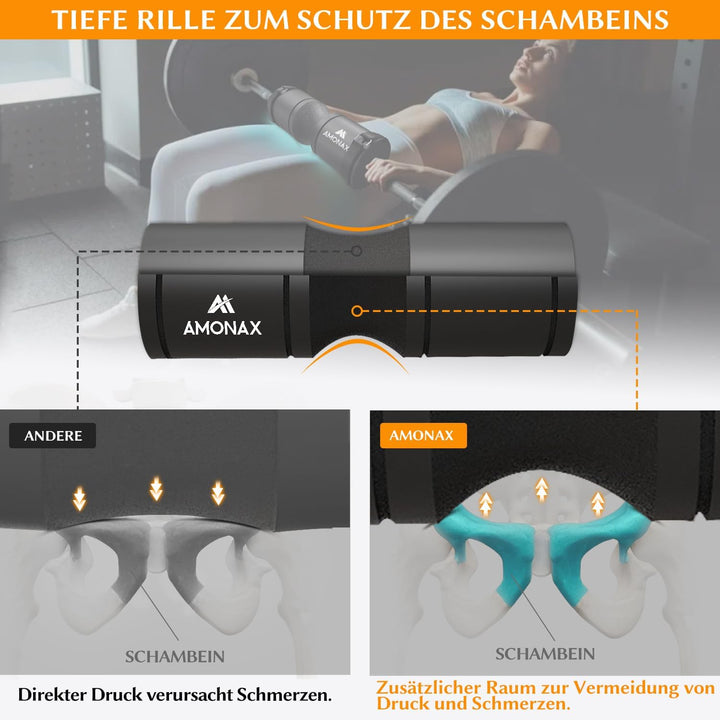 Amonax langhantel polster, extra dicke nackenpolster langhantel- Barbell Pad nackenschutz für hip th