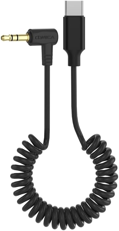 comica CVM-D-UC Mikrofonadapterkabel Ausgang Kabel für Mikrofone 3.5mm TRS auf USB-C Audio Kabel mit