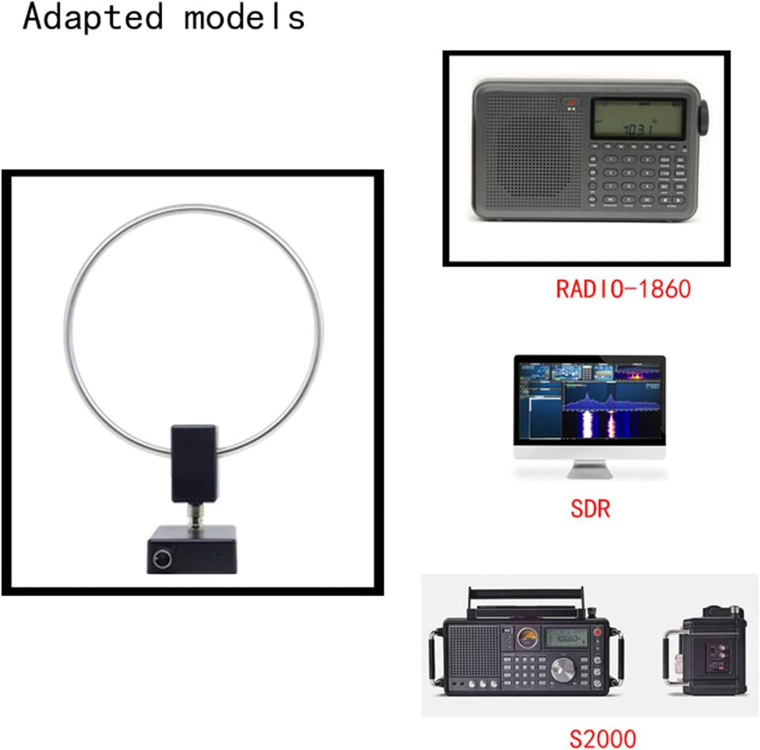 3 Bis 30 MHz Kurzwellen-Funkantenne Antennen Radio-Antennen Edelstahl-Rahmenantenne Aktive Empfangsa