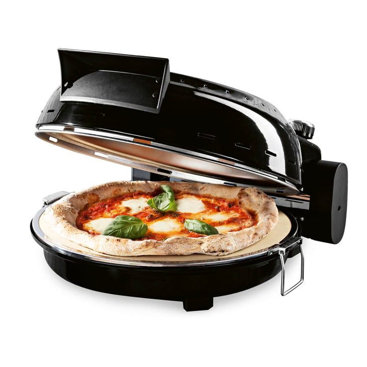 GOURMETmaxx Elektrischer Pizza-Ofen | Bis zu 420°C - Mit Pizzastein, Temperatureinstellung & 30min.