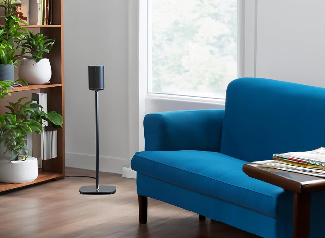 Flexson Bodenständer für Sonos ERA100, Schwarz Single Schwarz, Single Schwarz
