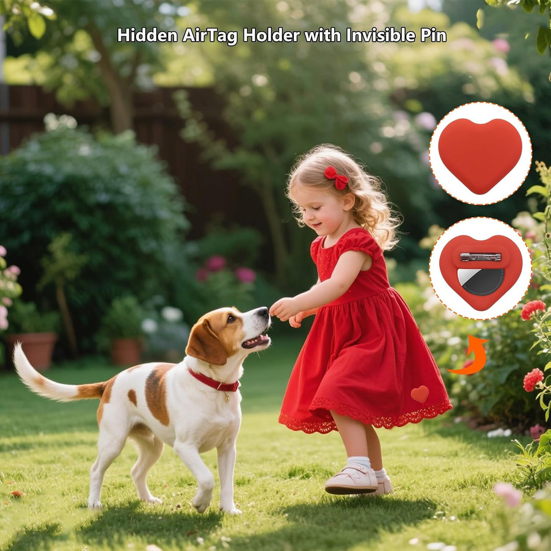 LOSHALL 4er Pack AirTag Halter Versteckte Schutzhülle für Kinder, Anti-Entfernung Silikon Hülle mit
