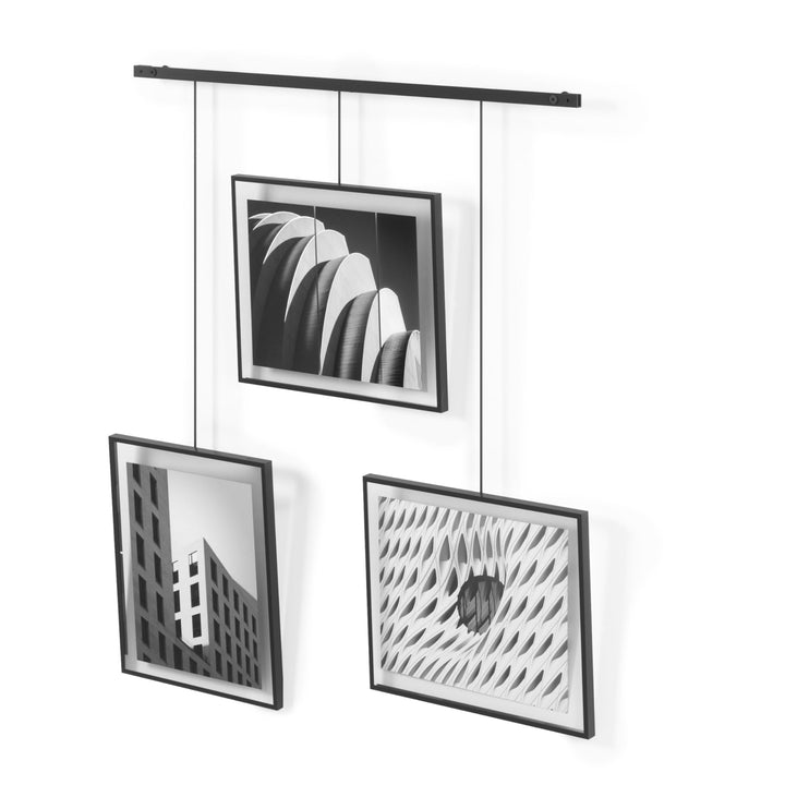 Umbra Exhibit Foto Collage Bilderrahmen - Flexibles Bilderrahmen-Set zur Horizontalen und Diagonalen