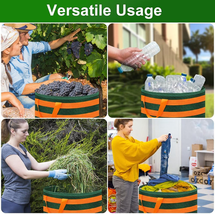 Eurhomewit Gartensack 272L 3er Set Gartenabfallsack Stabil, Laubsack Garten Sack Robust & Faltbar, G