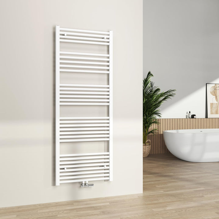 Handtuchheizkörper Mittelanschluss 1600x600 mm Badheizkörper Weiss Handtuchwärmer Handtuchtrockner 7