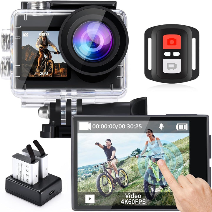 icefox Action Cam 4K Unterwasserkamera Wasserdicht 40M Ultra HD 20MP Kamera 170 Degree Ultra-Weitwin