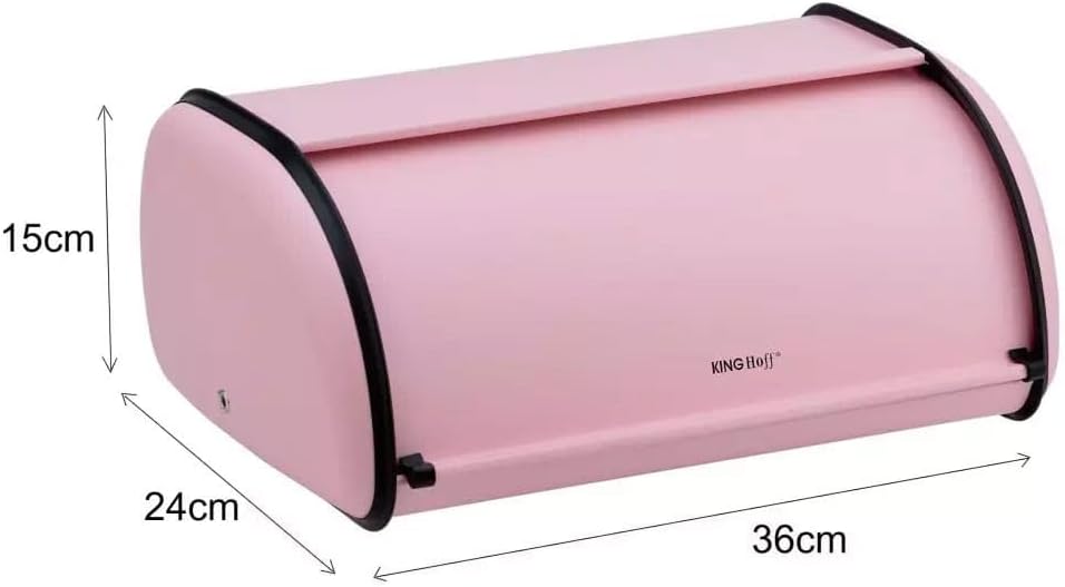 KING HOFF Brotkasten Brotbox Brotbehälter Brotdose (Rose, Kleine 36cm x 24cm x 15cm.) Rose 36cm x 24