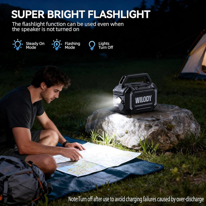 Wilody 100W Tragbare Bluetooth-Lautsprecher-Box,Bluetooth Lautsprecher mit Licht,Musikbox Bluetooth'