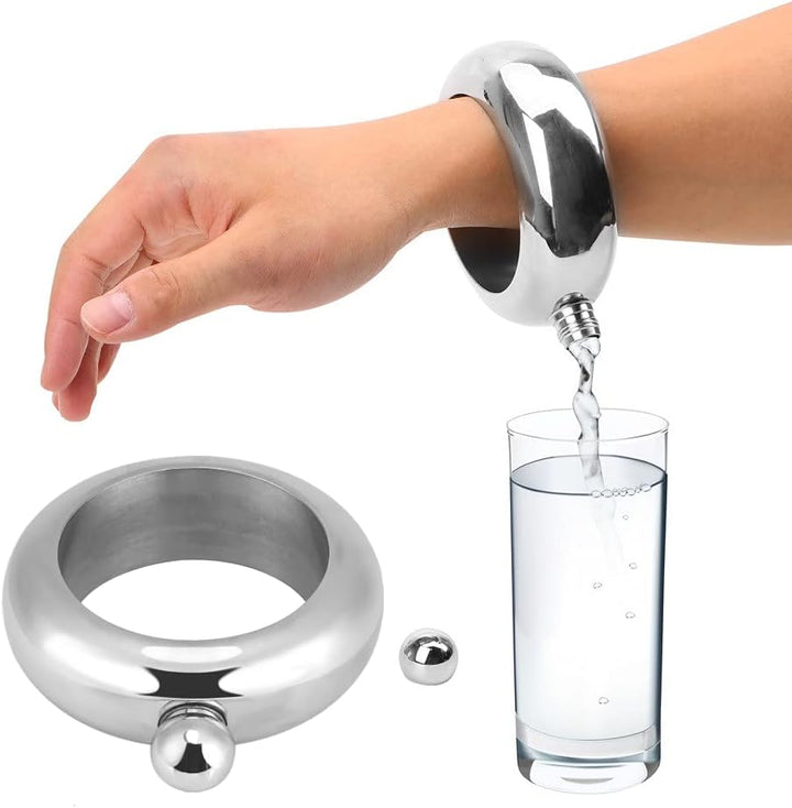 Fdit Weinflasche + Trichter Trinkflasche/Armband A-Form Edelstahl Flachmann Flagon Whisky Zwei Griff