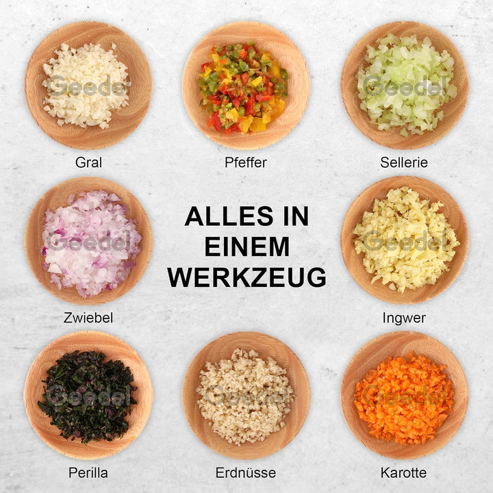 Manuelle Zerkleinerer, Knoblauch Zwiebelschneider Slap Chopper für Küche, Leicht Zu Reinigender Gemü