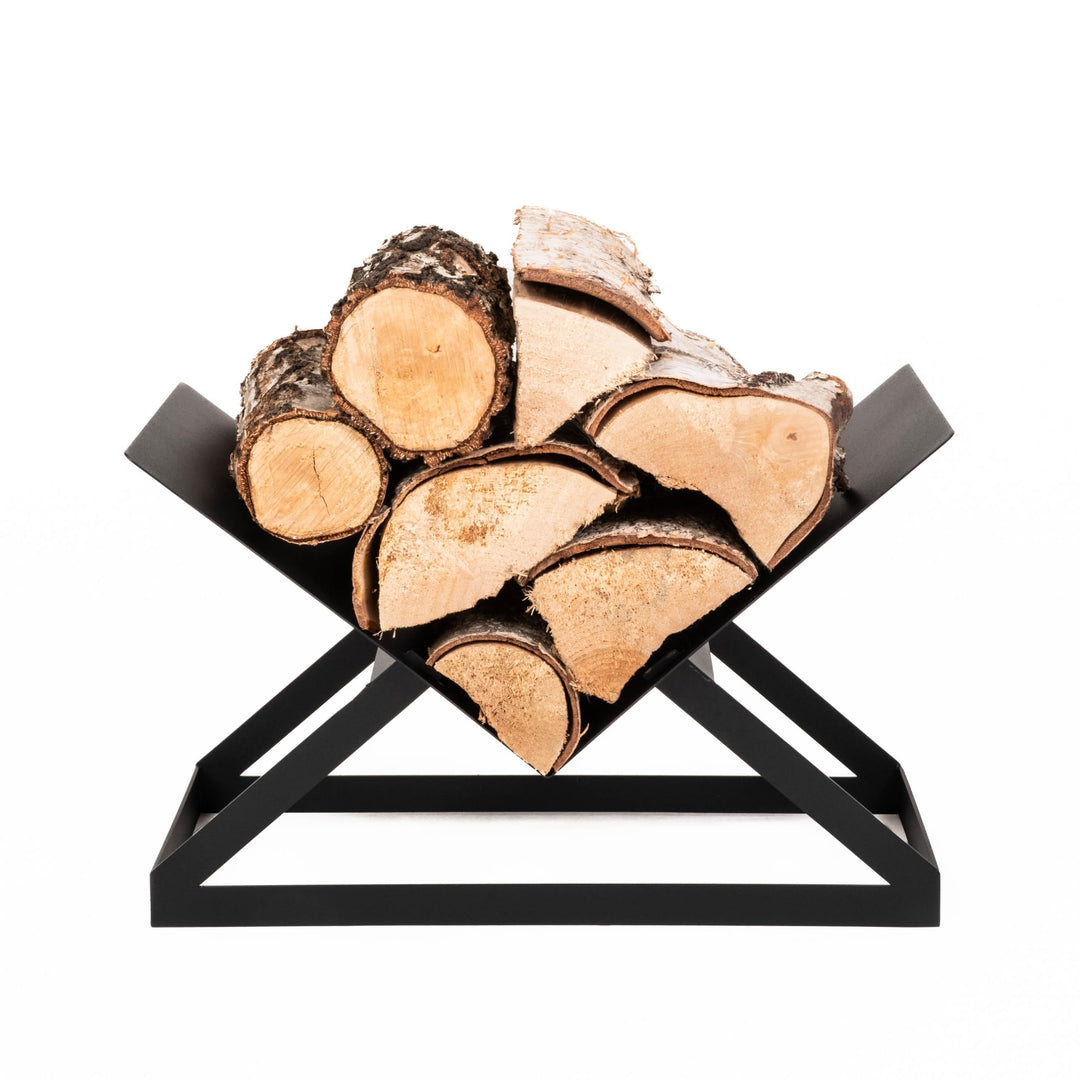 Kapaga - Holzkörbe, Kaminholzregal innen Metall, Holzlager innen, Feuerholzregal, Brennholzregal inn