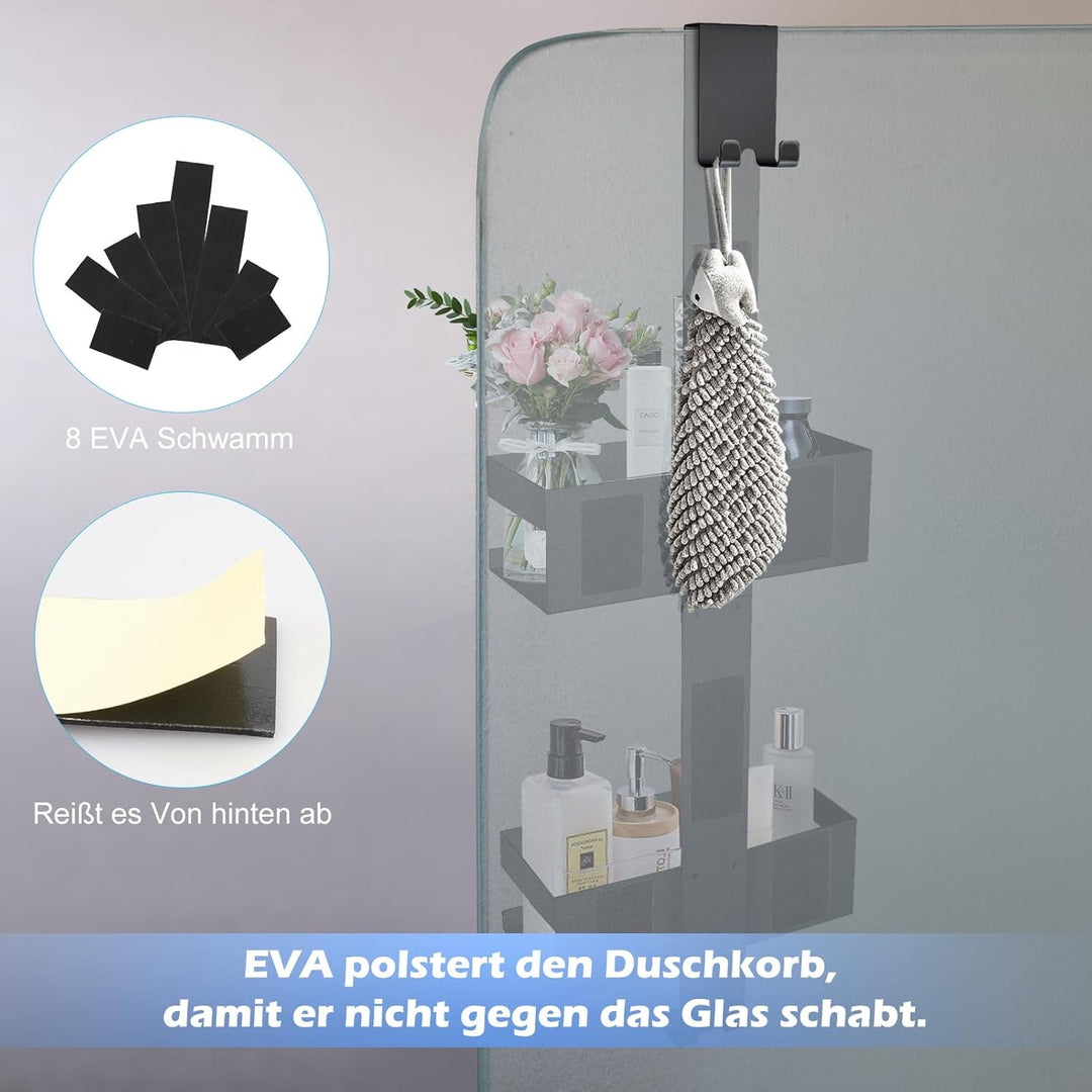 UUlioyer Duschablage zum Hängen, Shampoo Duschgel Halterung für Dusche, Duschregal aus Edelstahl SUS