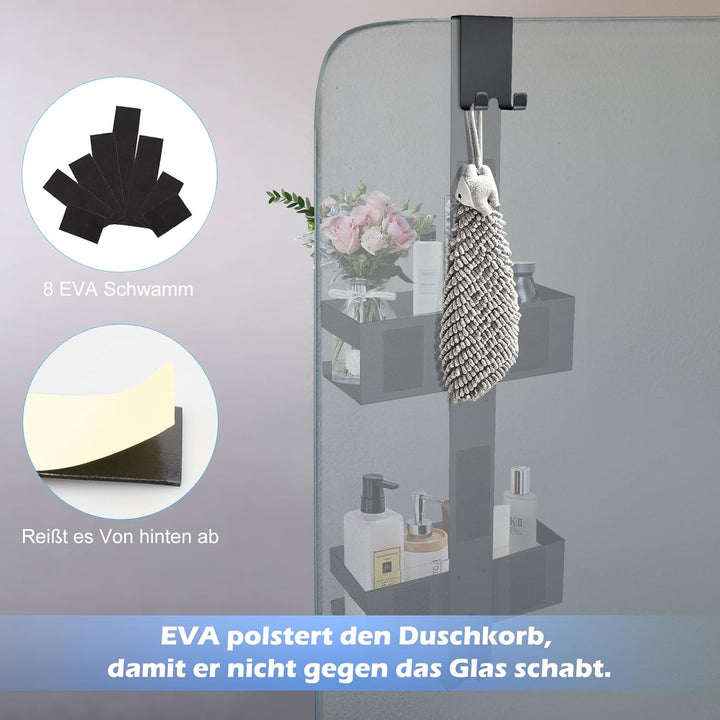 UUlioyer Duschablage zum Hängen, Shampoo Duschgel Halterung für Dusche, Duschregal aus Edelstahl SUS