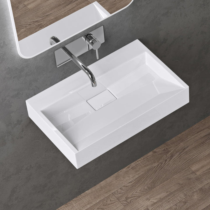 doporro Waschbecken Aufsatzwaschbecken Hängewaschbecken Waschtisch Mineralguss-Waschbecken Colossum1