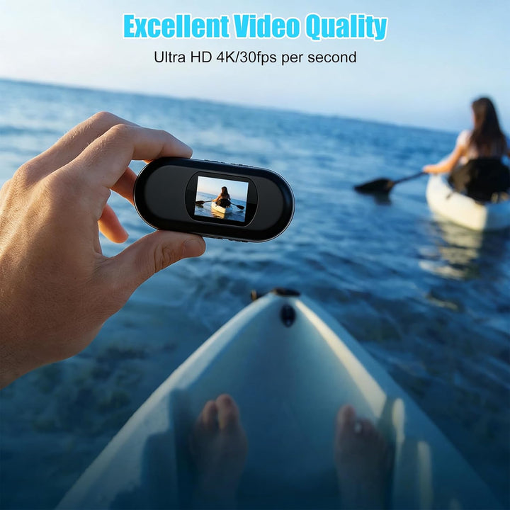 OBEST Mini Action 4K Unterwasserkamera, Mini wasserdichte WiFi Cam, Helmkamera für Fahrrad und Motor