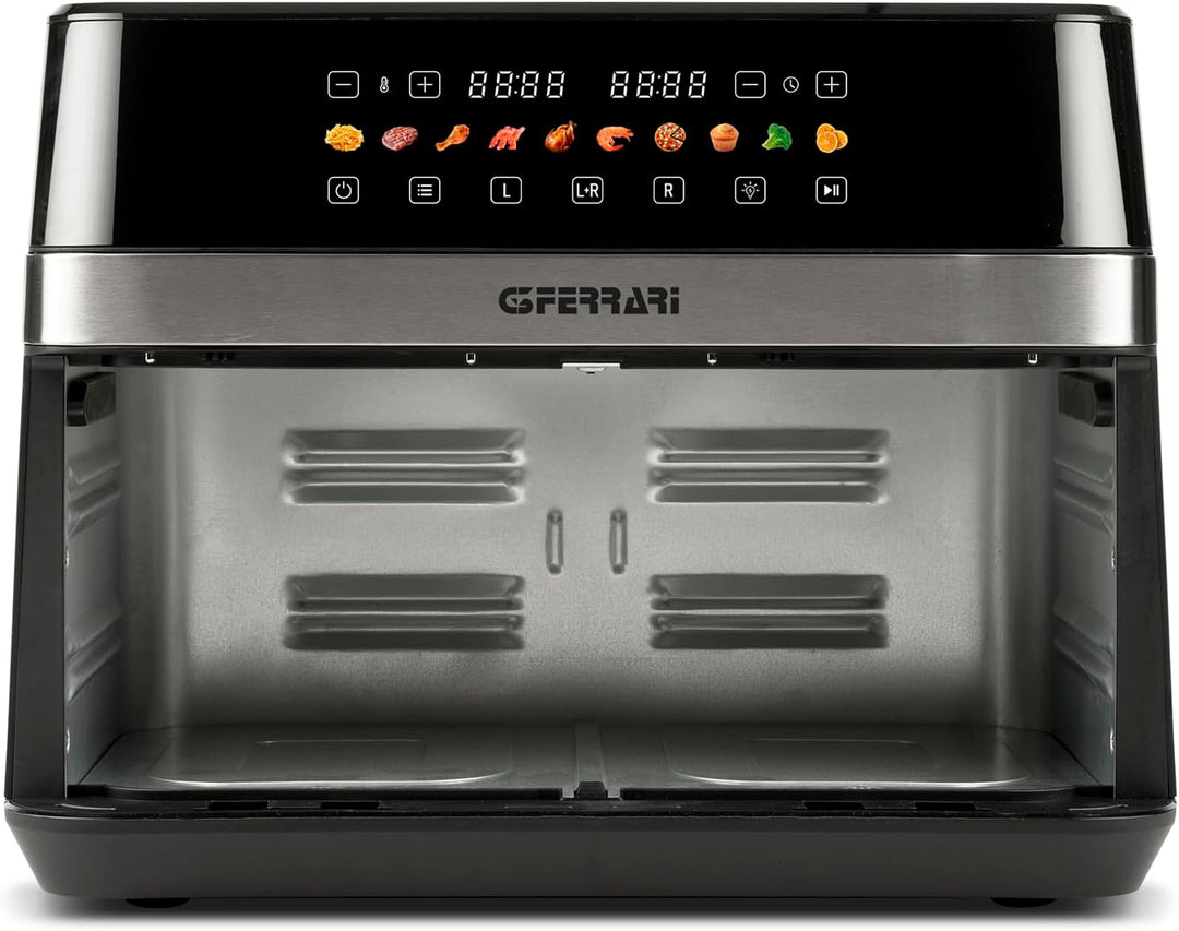 G3 Ferrari G10223 Heissluftfritteuse Friggisano 6+6, 2200 Watt, 12 Liter, 10 Programme, Farbdisplay,