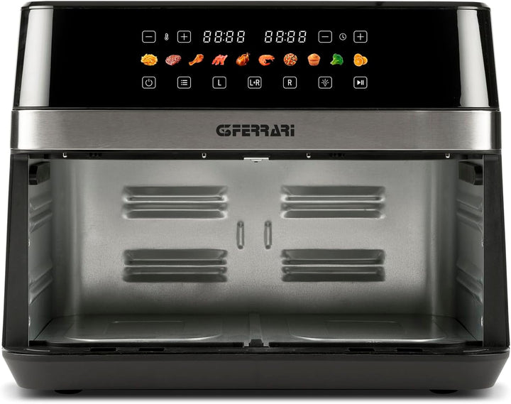 G3 Ferrari G10223 Heissluftfritteuse Friggisano 6+6, 2200 Watt, 12 Liter, 10 Programme, Farbdisplay,