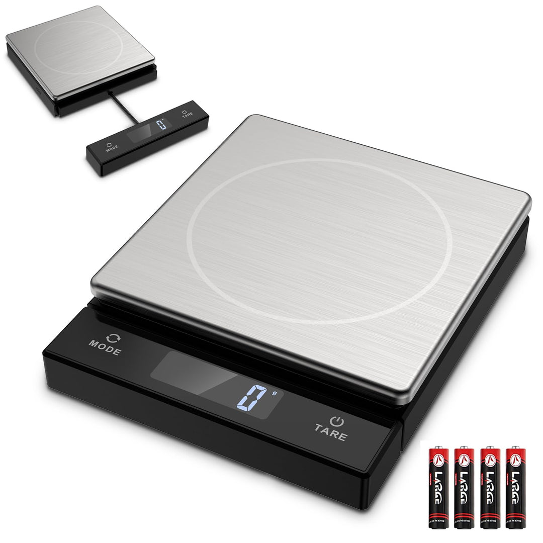 Brifit Digitale Küchenwaage 10kg mit Ausziehbarem Display | Präzise 1g-Teilung, Tare-Funktion, 6 Ein