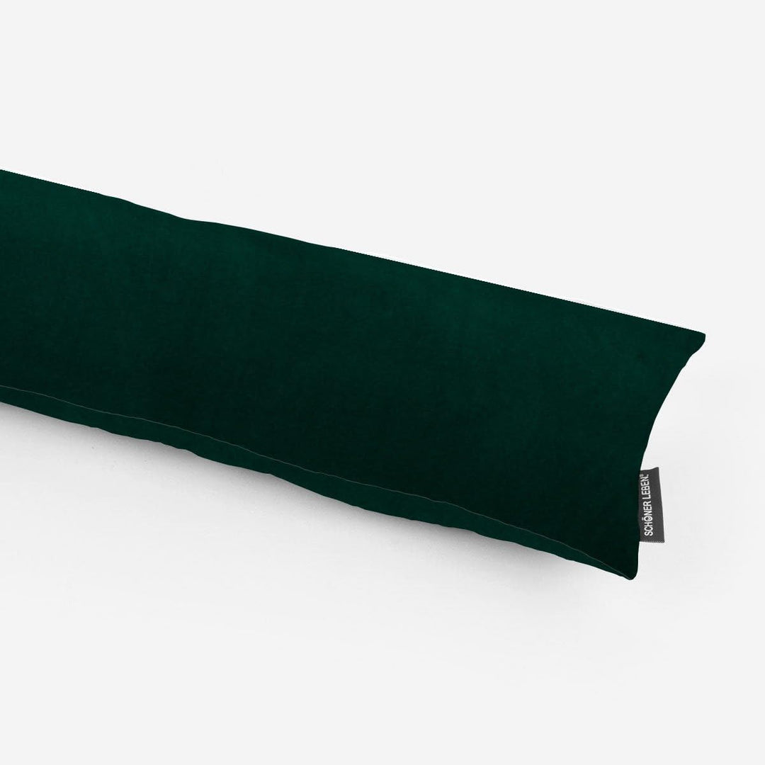 SCHÖNER LEBEN. Zugluftstopper Velvet Samt EIN dunkelgrün div. Grössen, Auswahl:90cm Länge ca. 90x15x