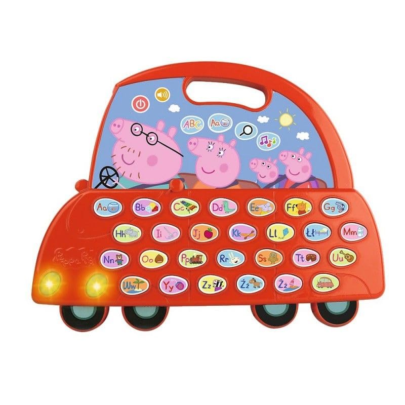Trefl, VTech - Peppa Pig, Buchstabe Auto Peppy - Pädagogisches Elektronisches Spielzeug, Buchstaben