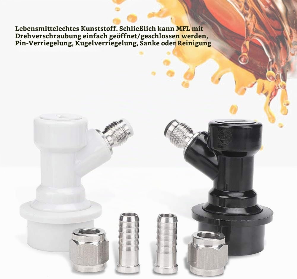 Keg Anschluss Plastic Ball Lock, MAGT 4PCS-Ball-Lock-Anschluss Keg-Armatur Wein Bier Making Home Bre
