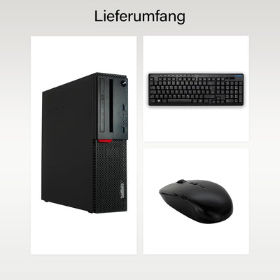 Lenovo - Schneller PC mit Іntel Core i7 - Desktop Computer + Silent Rechner für Büro & Home Office m