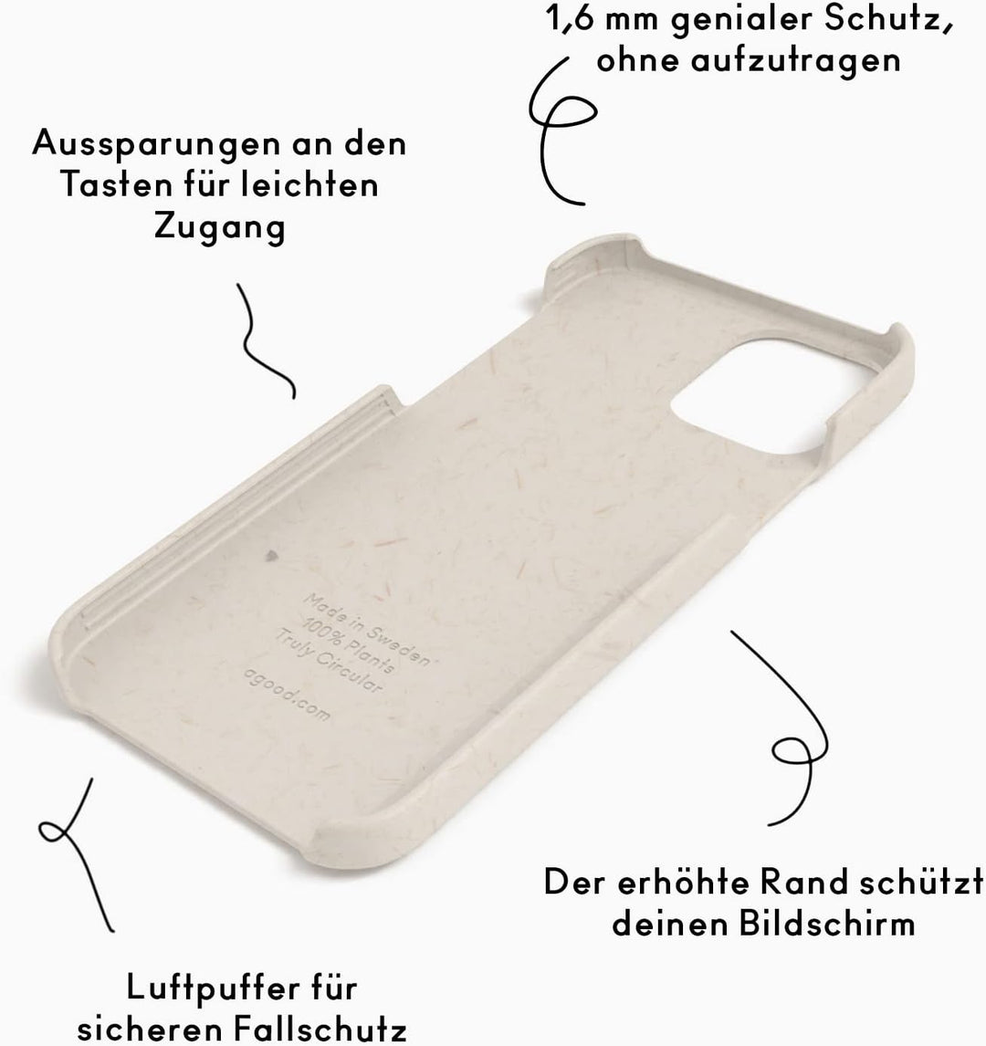 A Good Handyhülle für iPhone 13 Pro Max, Nachhaltig, No Plastic Vanilleweiss No Plastic No Plastic V