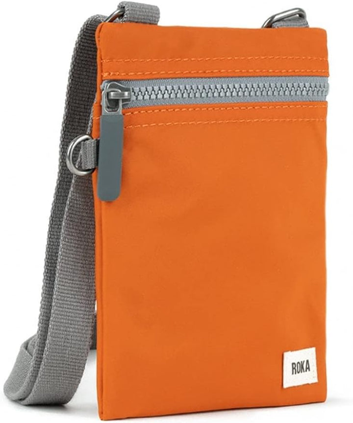 Roka London Chelsea Sling Pocket Bag Nylon Extra Small XS Burnt Orange, XS Burnt Orange