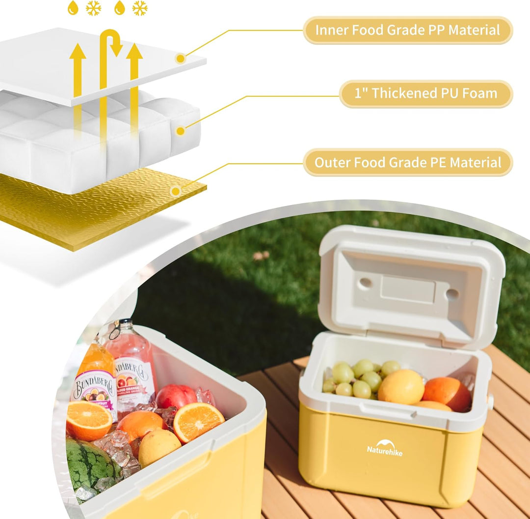 Naturehike Kühlbox 5 Liter/18 Liter Thermobox hochwertige PU Isolierbox 48 Std. Kühlleistung Kühltas