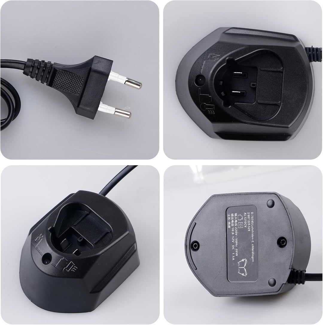 12V Li-ion Ladegerät für Bosch, Professional 10.8V-12V AL1115CV Akkus Schnellladegerät, Akkuschraube