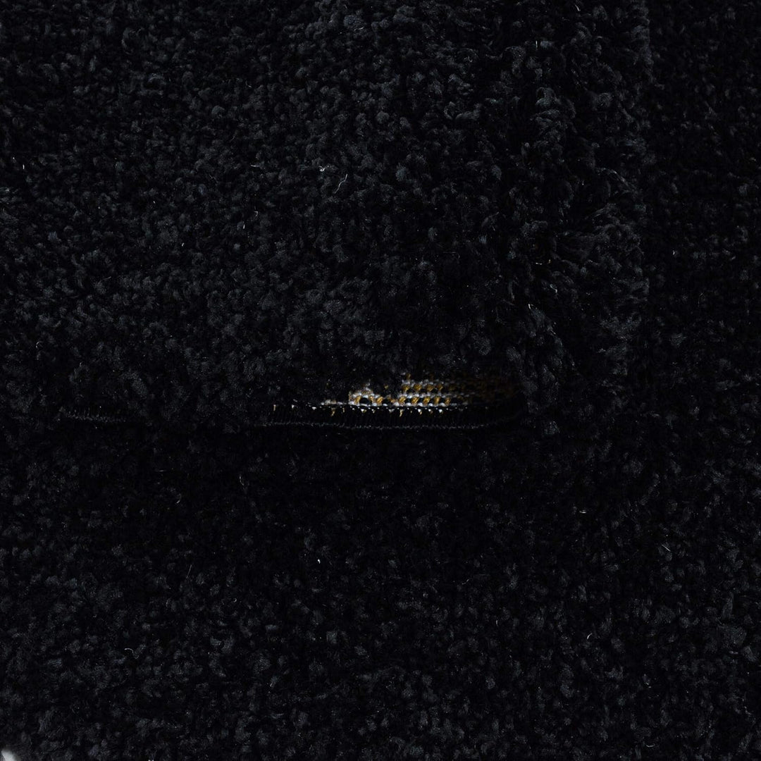 HomebyHome Shaggy Teppich Wohnzimmer (200x300) Flauschiger Teppich 200x290 cm Schwarz Einfarbig - Ho