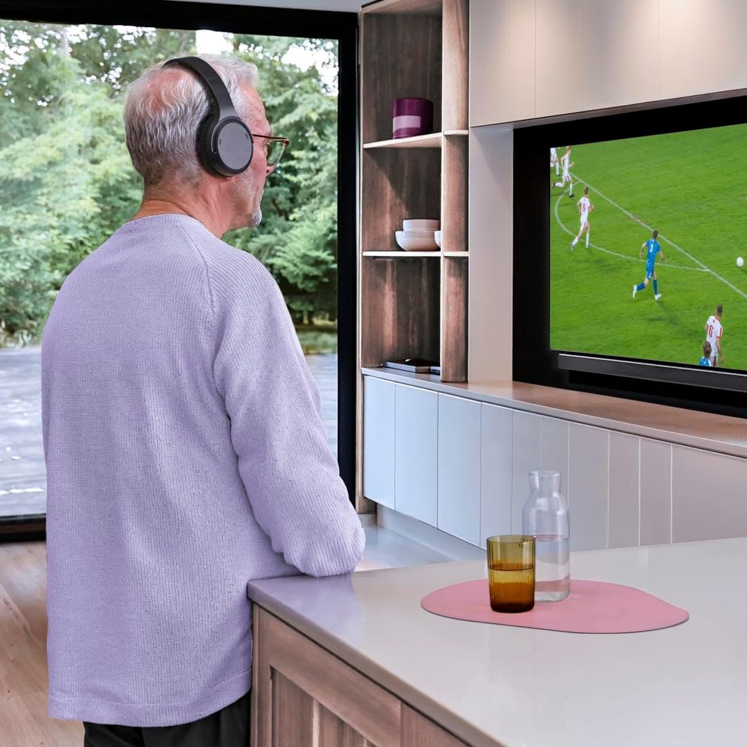 Hama Funkkopfhörer für TV, 2,4 GHz (kabelloser Kopfhörer für fernsehen ohne Audioverzögerung, 16 h S