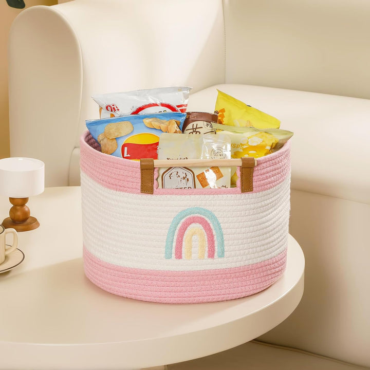 Grosser Deckenkorb für das Wohnzimmer 35L Baby-Wäschekorb Spielzeugkorb für Babys Kleinkinder Aufbew