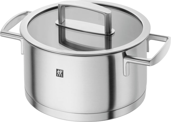 ZWILLING Vitality Kochtopf-Set, 5-teilig, 4 Deckel, Induktionsgeeignet, Edelstahl, Silber, 5-teilig