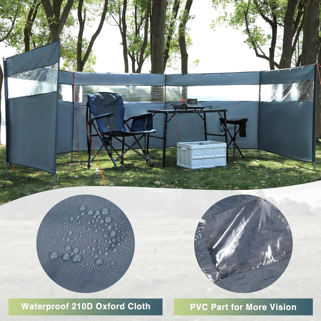 REDCAMP Windschutz für Camping, Heavy Duty Camping Sichtschutz Outdoor Caravan Privacy Shield mit To