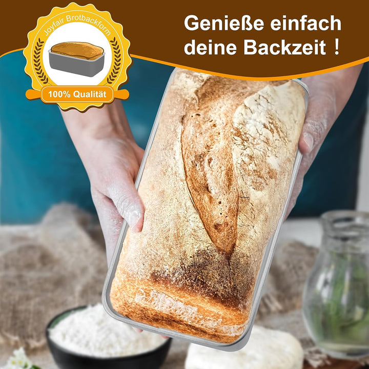 Joyfair Kastenform 3er Set, Edelstahl Brotbackform Toastbrot Backform, Brotform Königskuchenform für