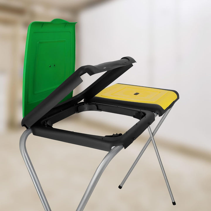KOTARBAU® Müllsackständer Doppelt Müllbehälter 33 x 77 x 85 cm Grüner Gelber Sack Ständer Metall Pla