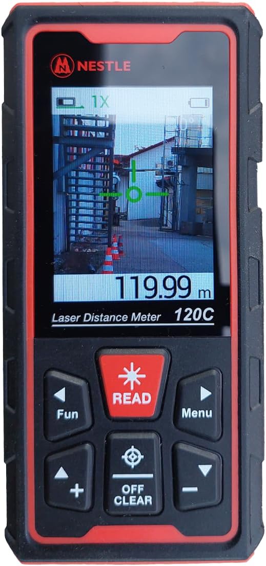 Nestle NDL-120C Laser-Entfernungsmesser – 120 m Reichweite, grüner Laser, 4X Zoom-Kamera, grosses IP