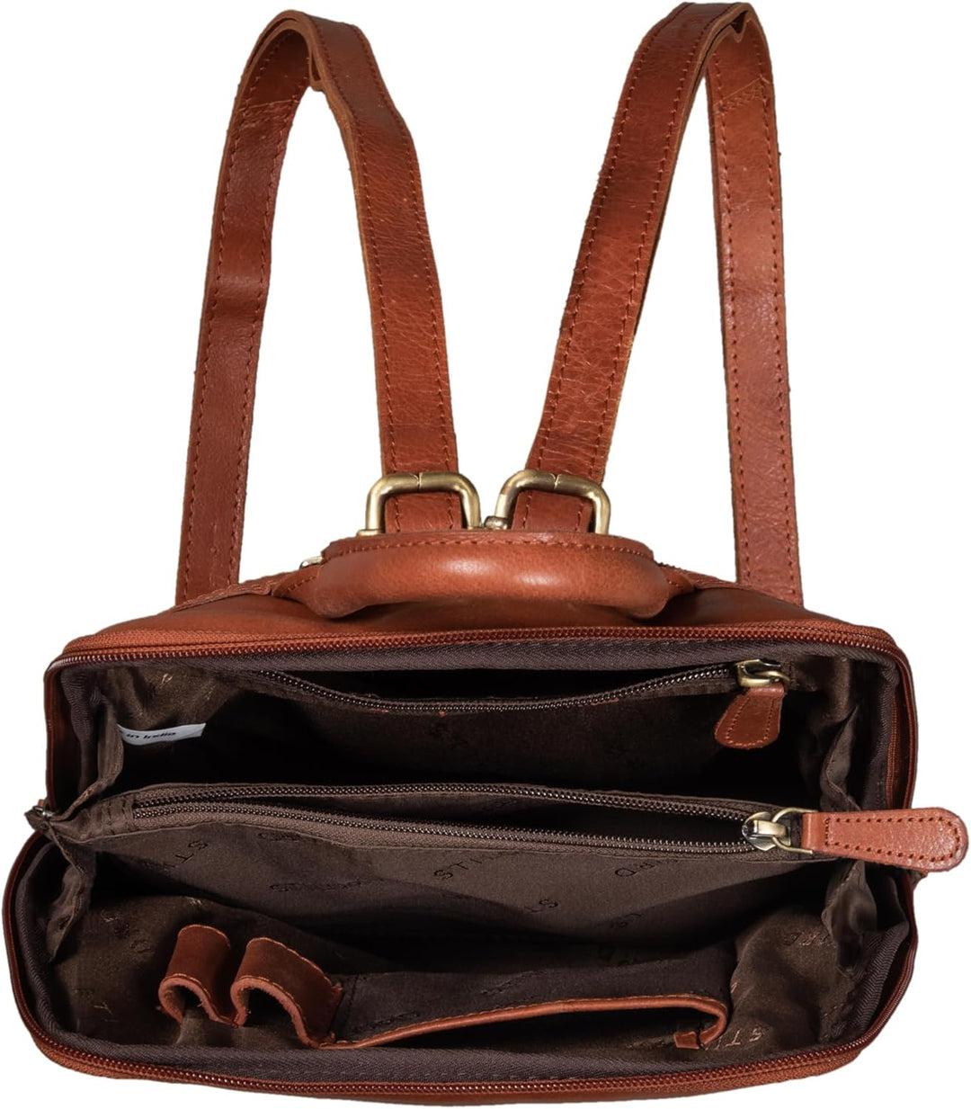 STILORD 'Holly' Rucksack Frauen Klein Leder Rucksackhandtasche Damen Lederrucksack für iPad und DIN