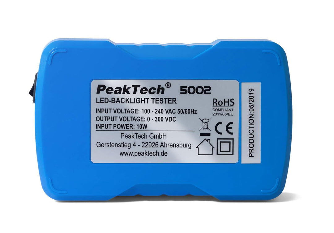 PeakTech 5002 – LED Tester 0-300V DC, LED Lampen und Bauteil Prüfer mit Softanlauf, TV Backlight Bel