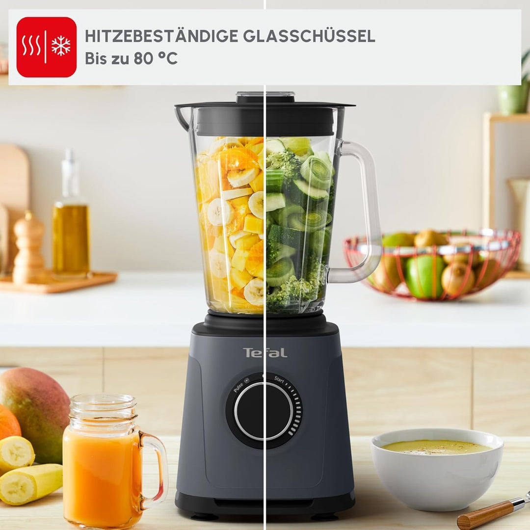 Tefal PerfectMix Essential Hochgeschwindigkeits-Standmixer, stufenlos einstellbare Geschwindigkeit,